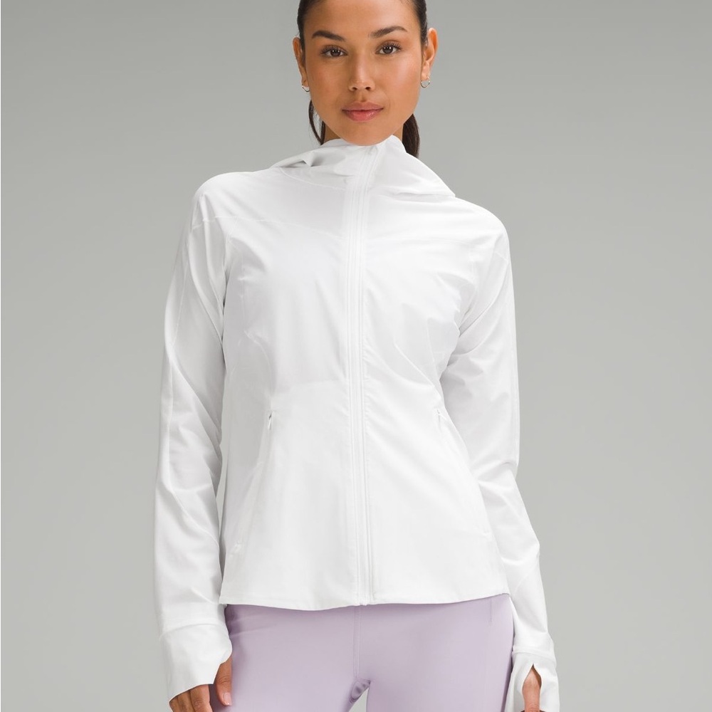 Lululemon mist Over Windbreaker Jacket in White- never worn! Size 2